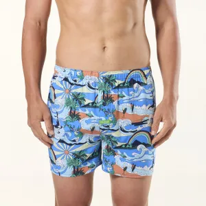 Men's Island Wilds Bamboo Boxer Shorts - Blue