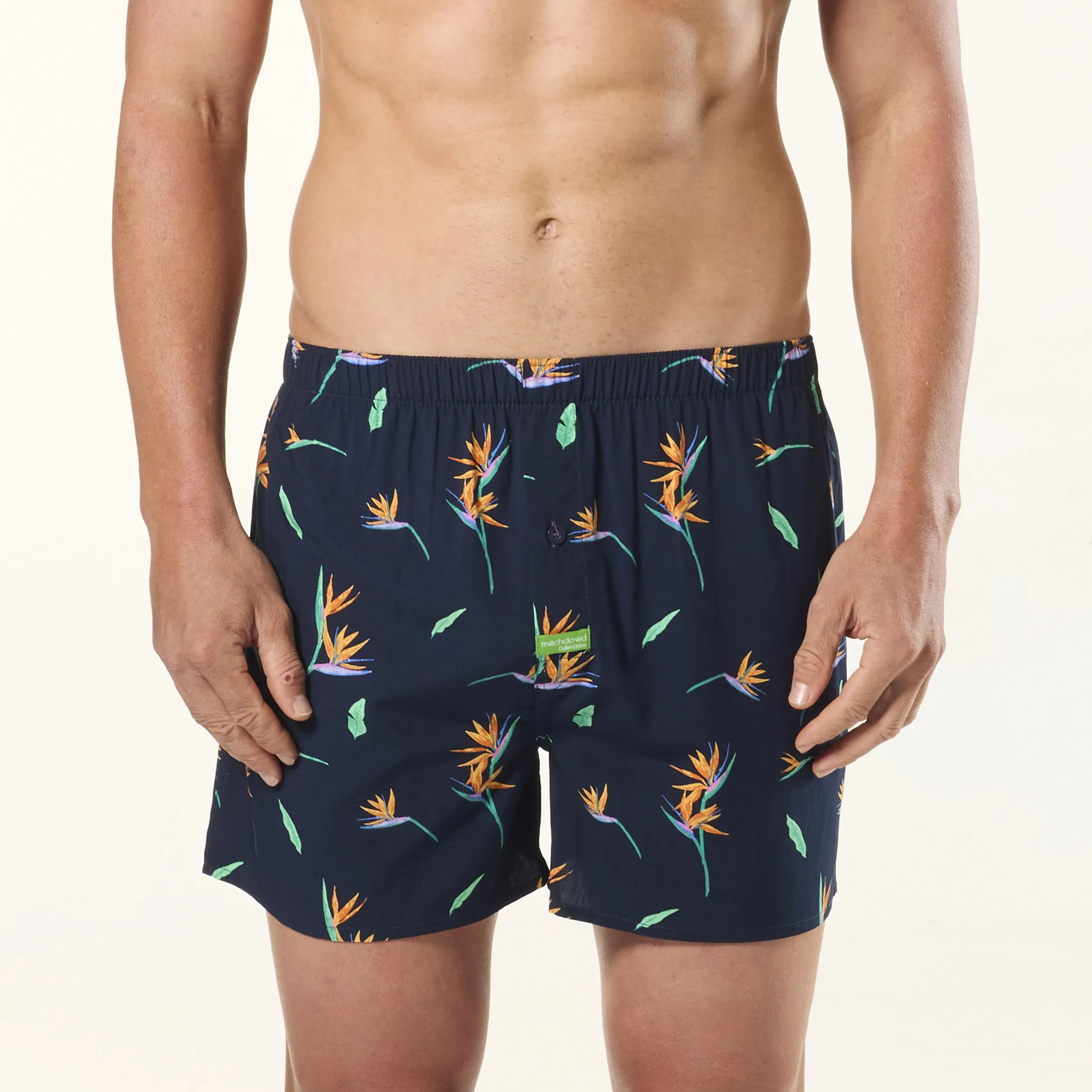 Men's Paradise City Bamboo Boxer Shorts - Navy