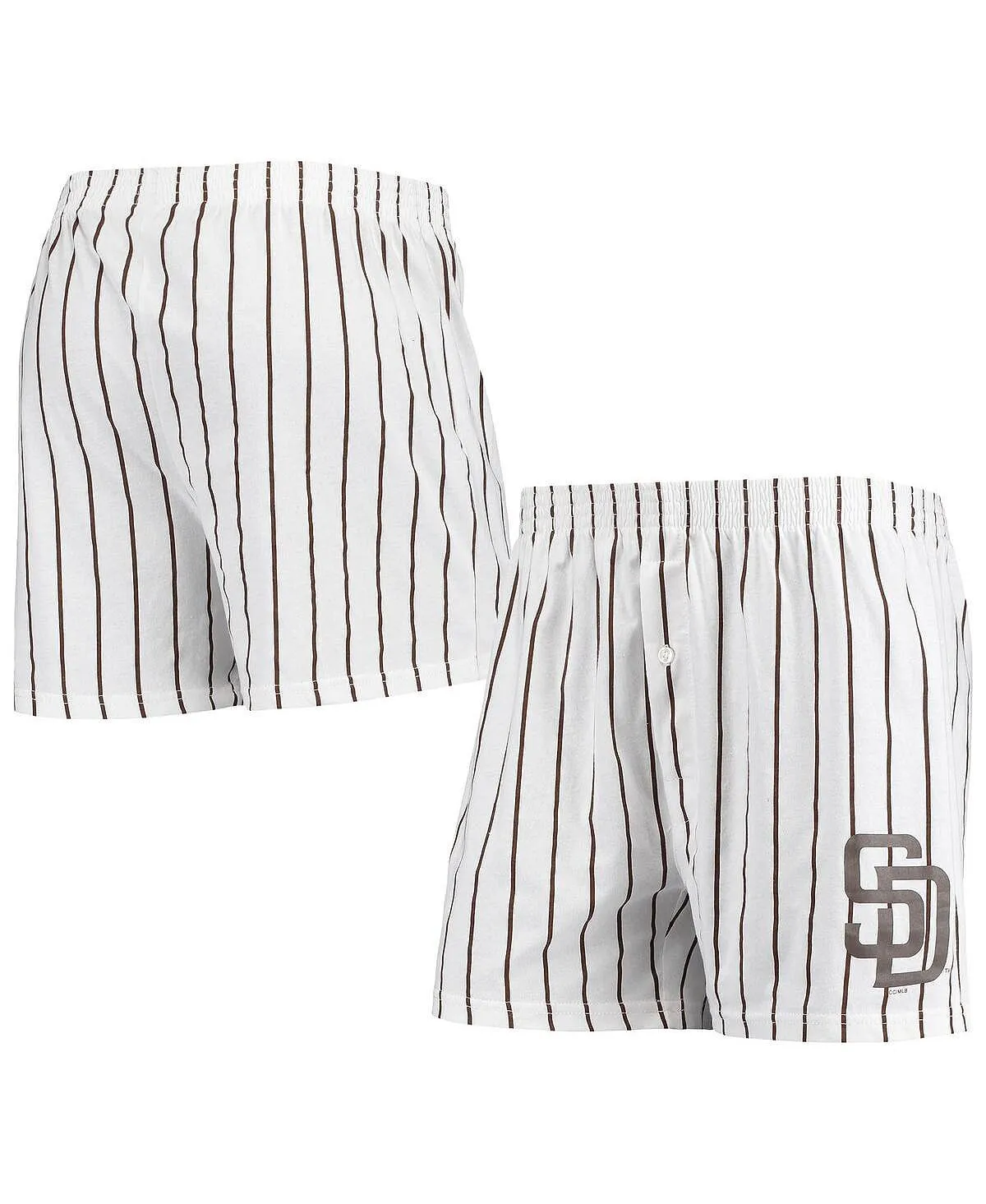 Men's san diego padres vigor white pinstripe boxers Concepts Sport, white