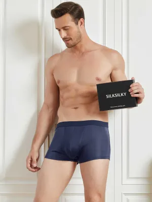 Men‘s Silk Knitted Boxer Briefs Underwear