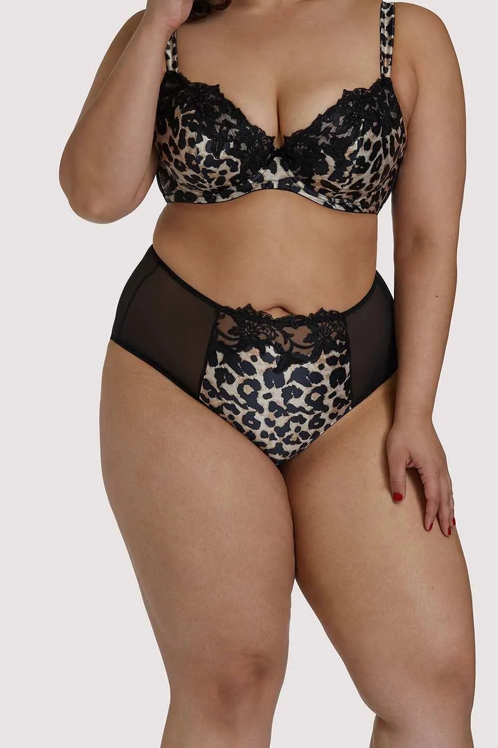 Millicent Leopard High Waist Curve Brief