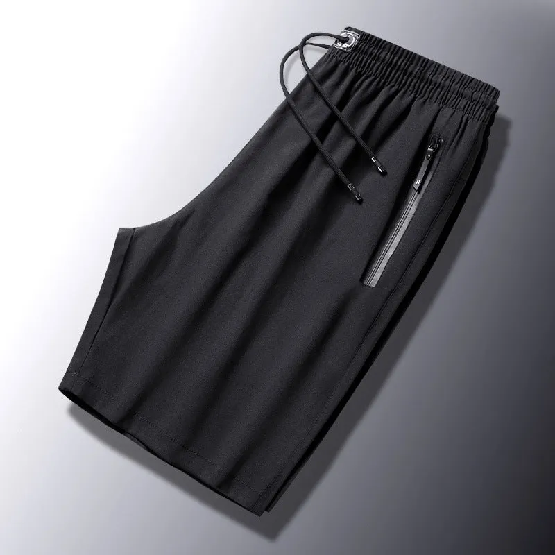 New Casual Breathable Ultra Thin Ice Silk Men's Beach Pants