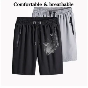 New Casual Breathable Ultra Thin Ice Silk Men's Beach Pants