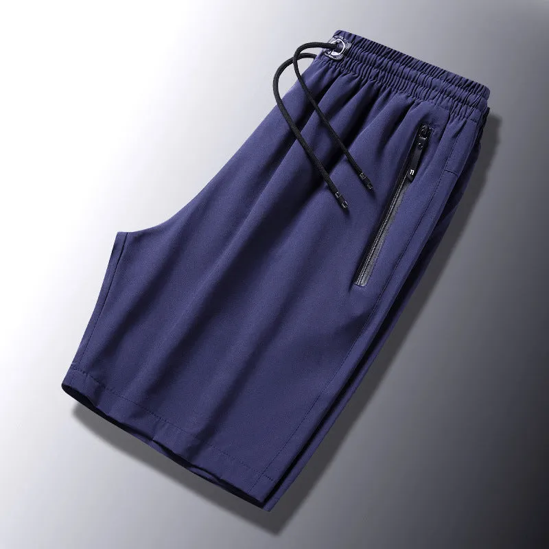 New Casual Breathable Ultra Thin Ice Silk Men's Beach Pants