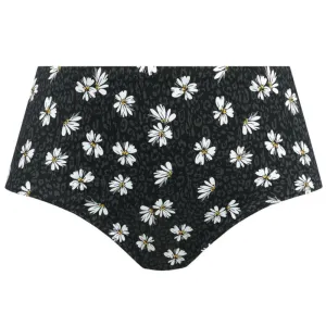 Plain Sailing Bikini Brief Black Daisy Print - Elomi Swim