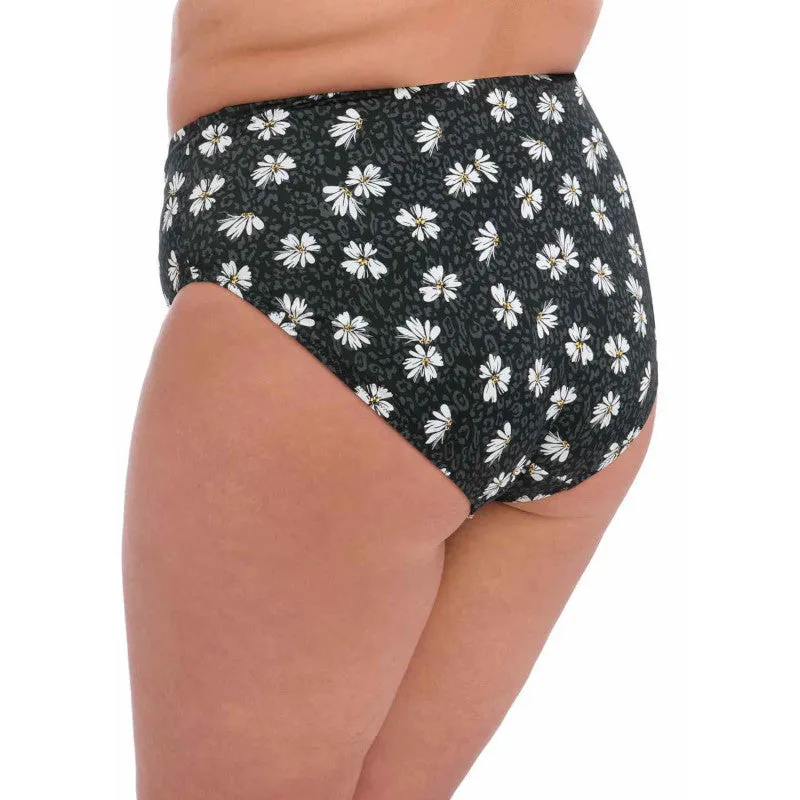 Plain Sailing Bikini Brief Black Daisy Print - Elomi Swim