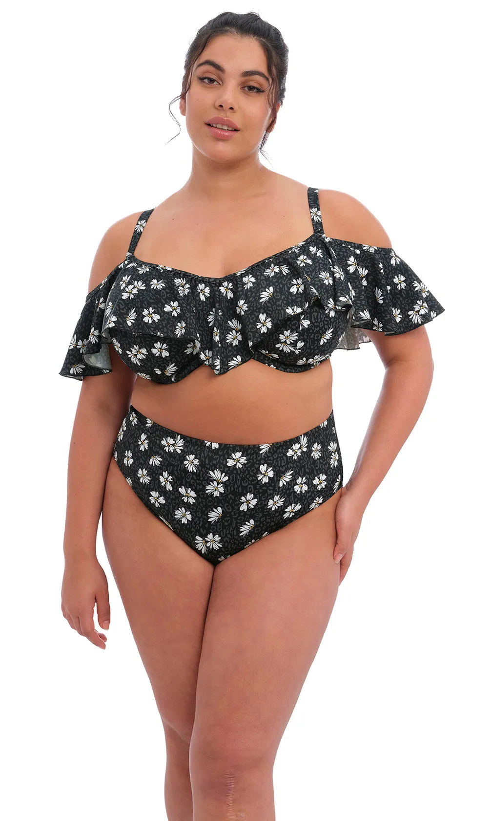 Plain Sailing Black Daisy Bikini Brief