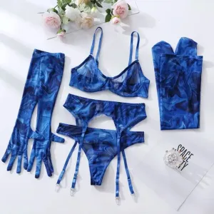 "Sapphire Seduction Lingerie Set"