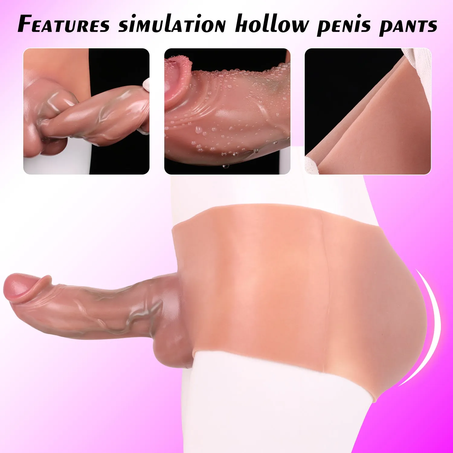 Realistic Penis Sleeve Enlarger Male Sex Toy - Premium Silicone Cocksleeve Underwear