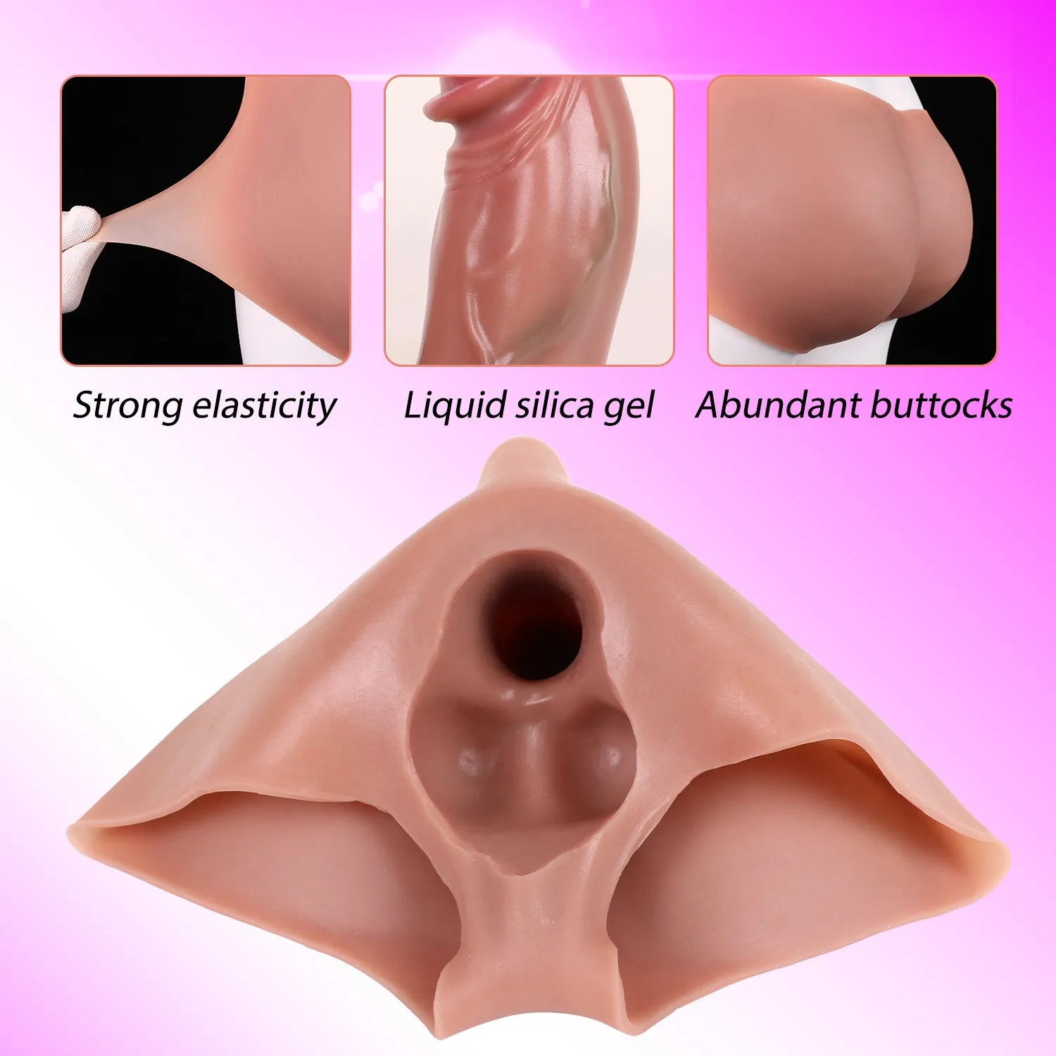 Realistic Penis Sleeve Enlarger Male Sex Toy - Premium Silicone Cocksleeve Underwear