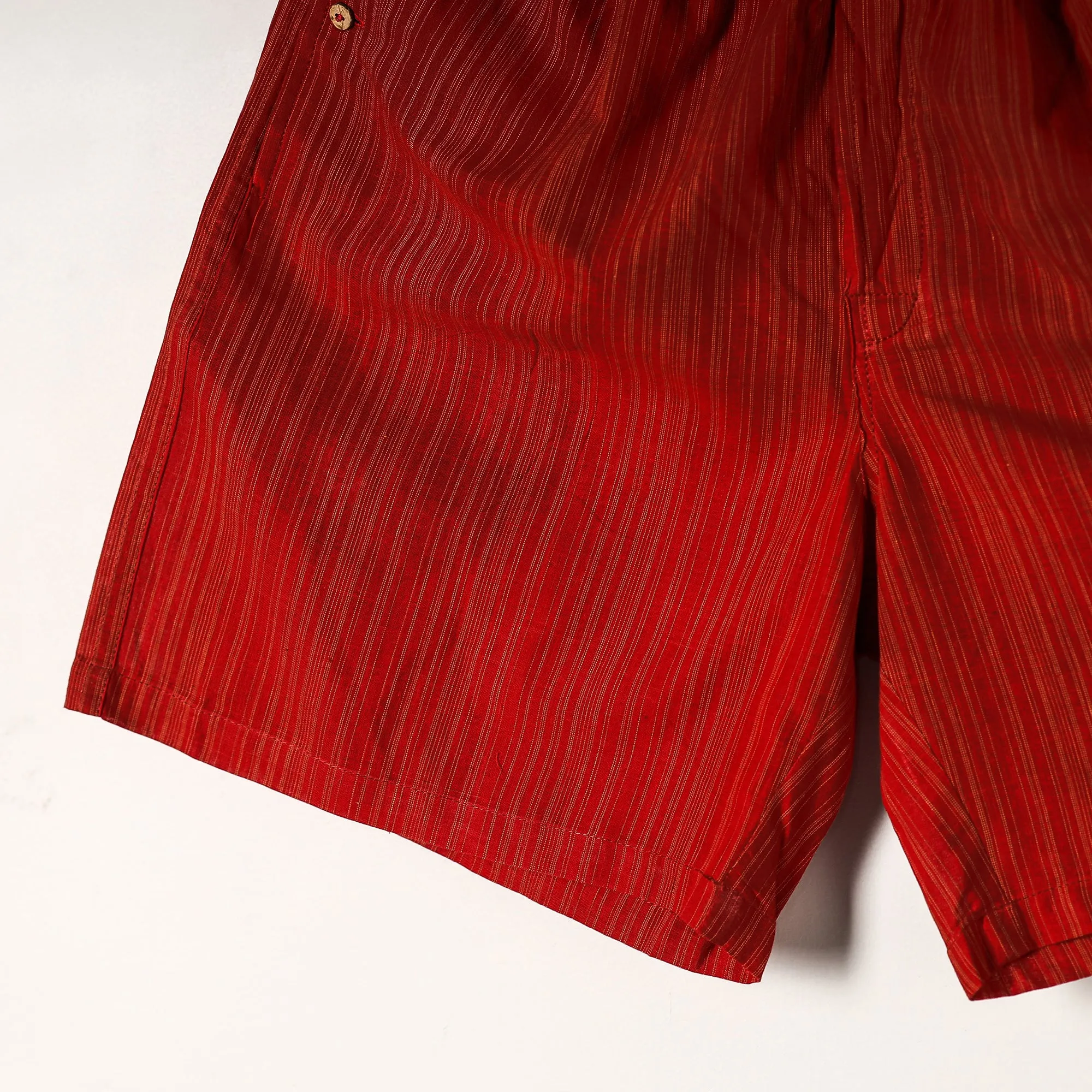 Red - Jacquard Weave Cotton Unisex Boxer/Shorts