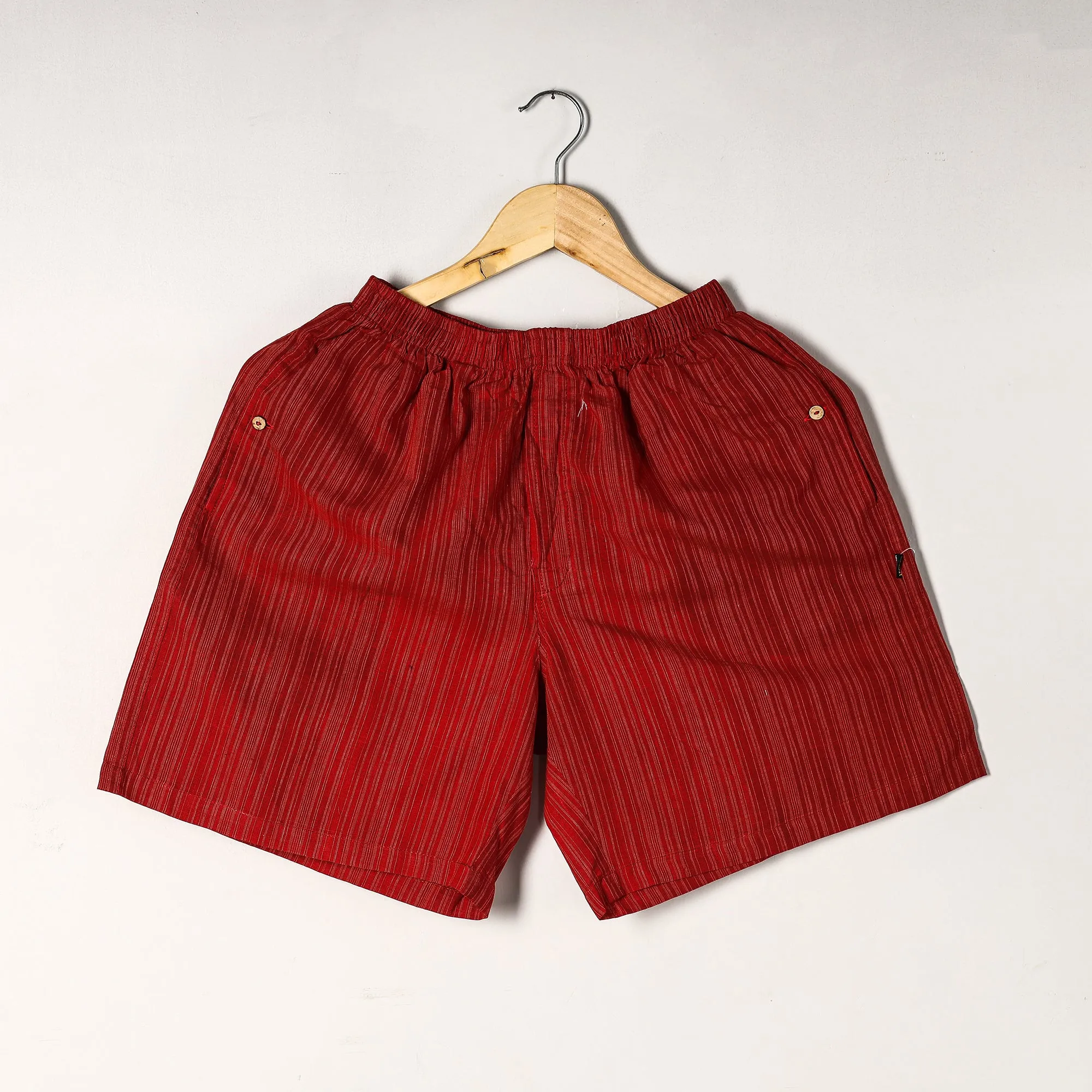 Red - Jacquard Weave Cotton Unisex Boxer/Shorts