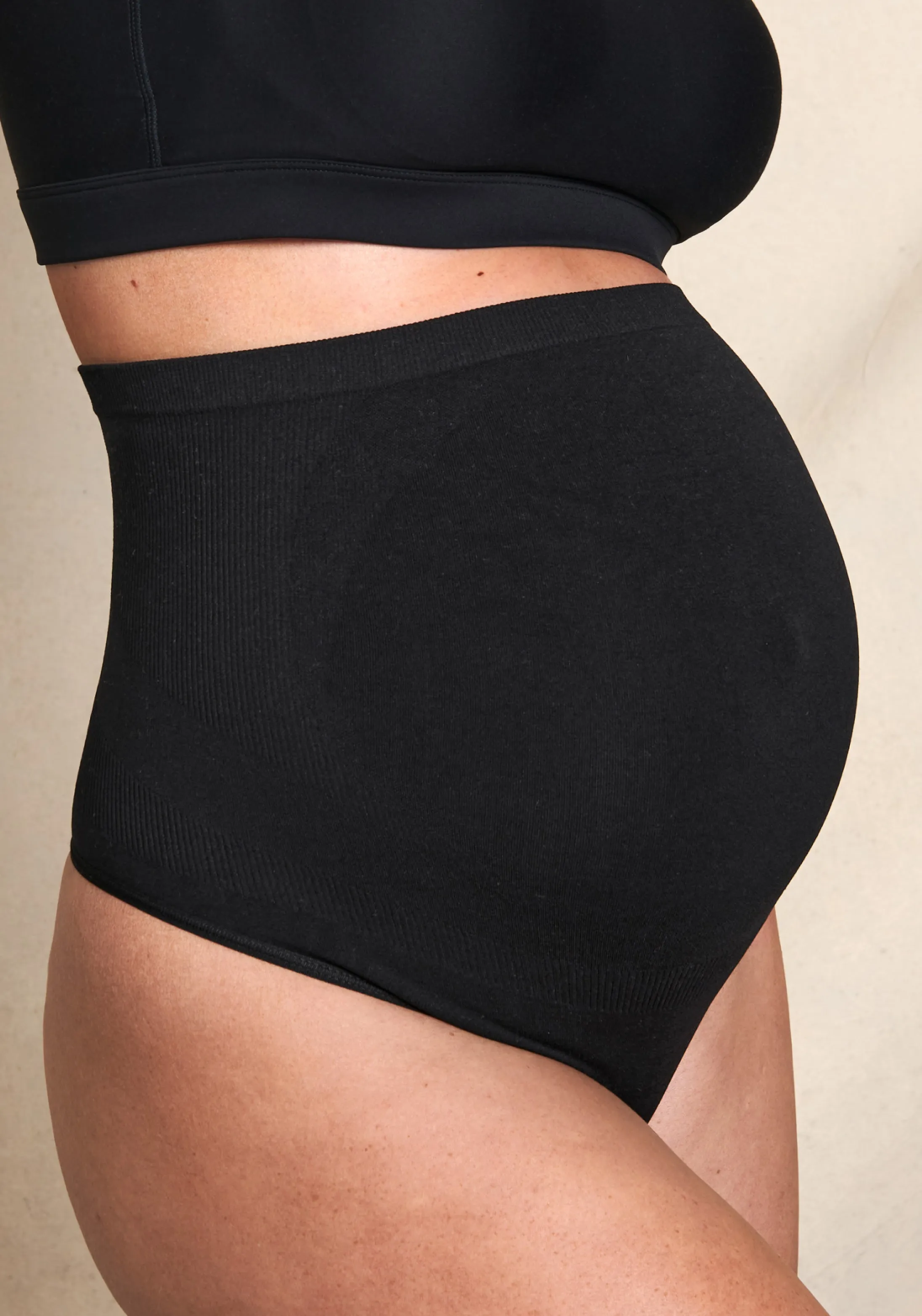 Seamless Maternity Over Belly Support Thong