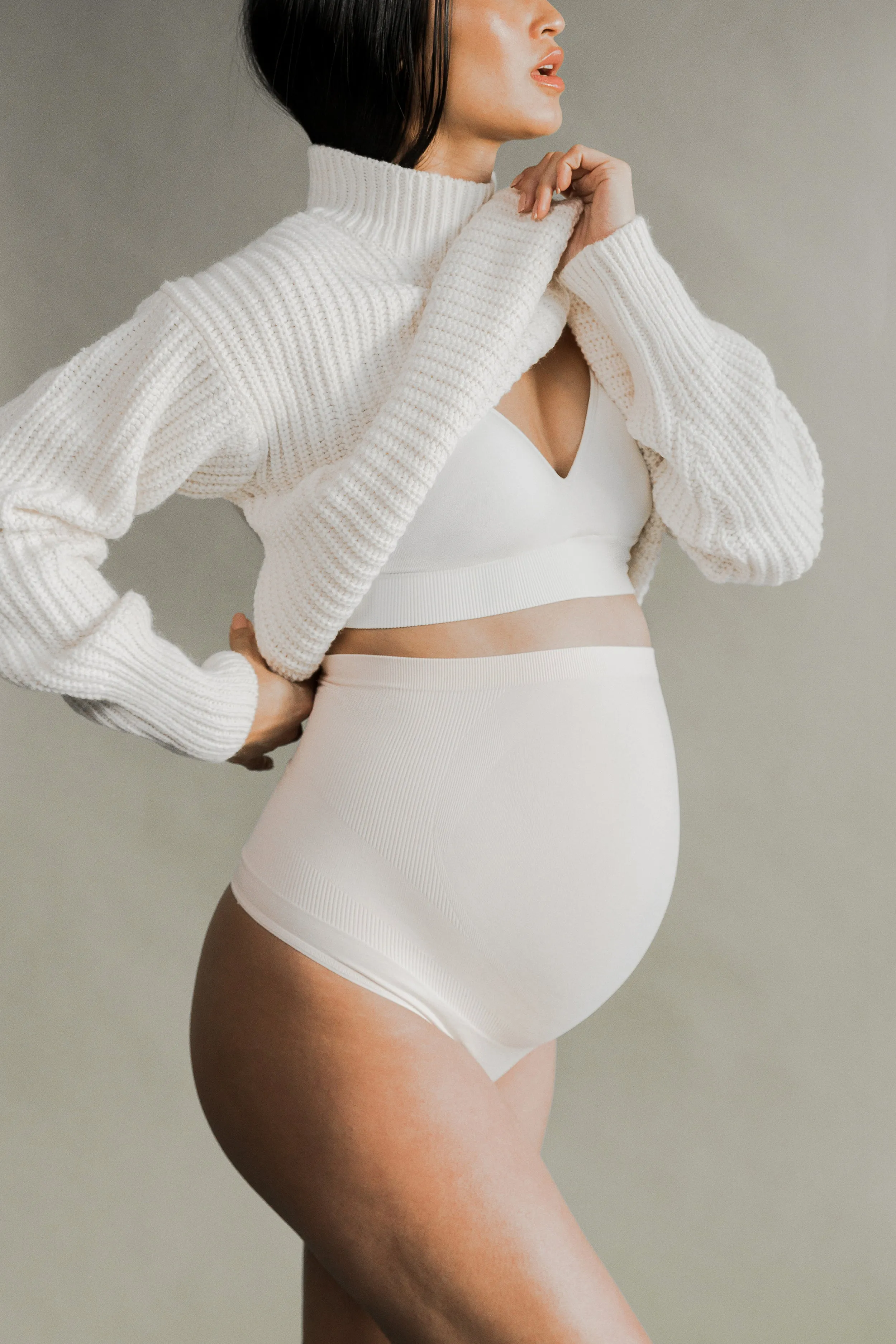 Seamless Maternity Over Belly Support Thong