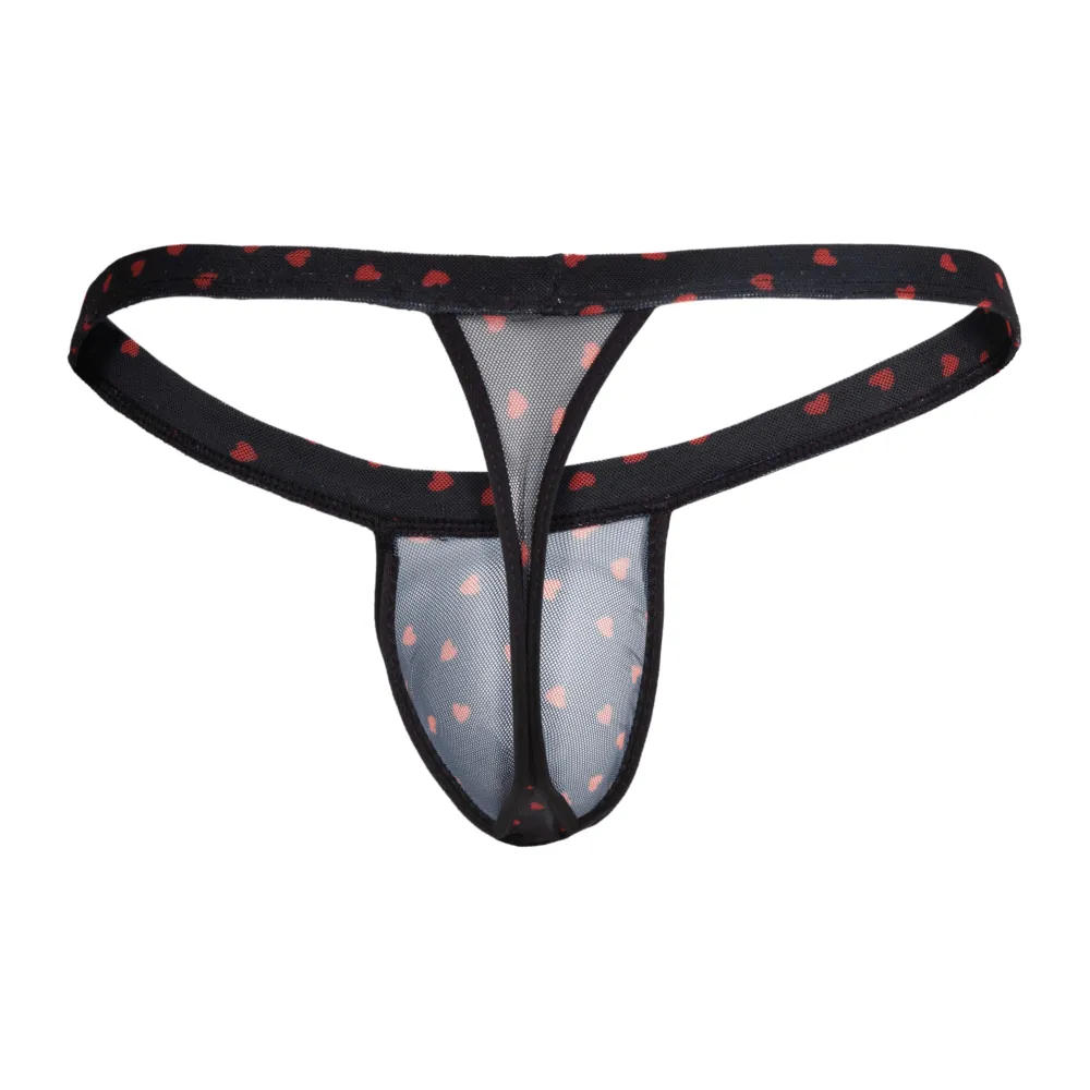 Secret Male SMK022 Flower Laced Thong with Hearts