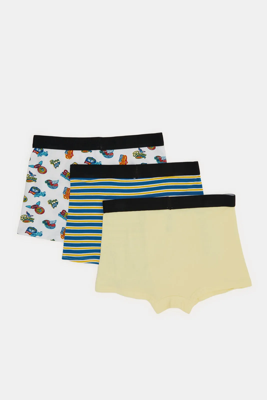 Senior Boys Assorted Striped Boxer Brief Set (Pack of 3)