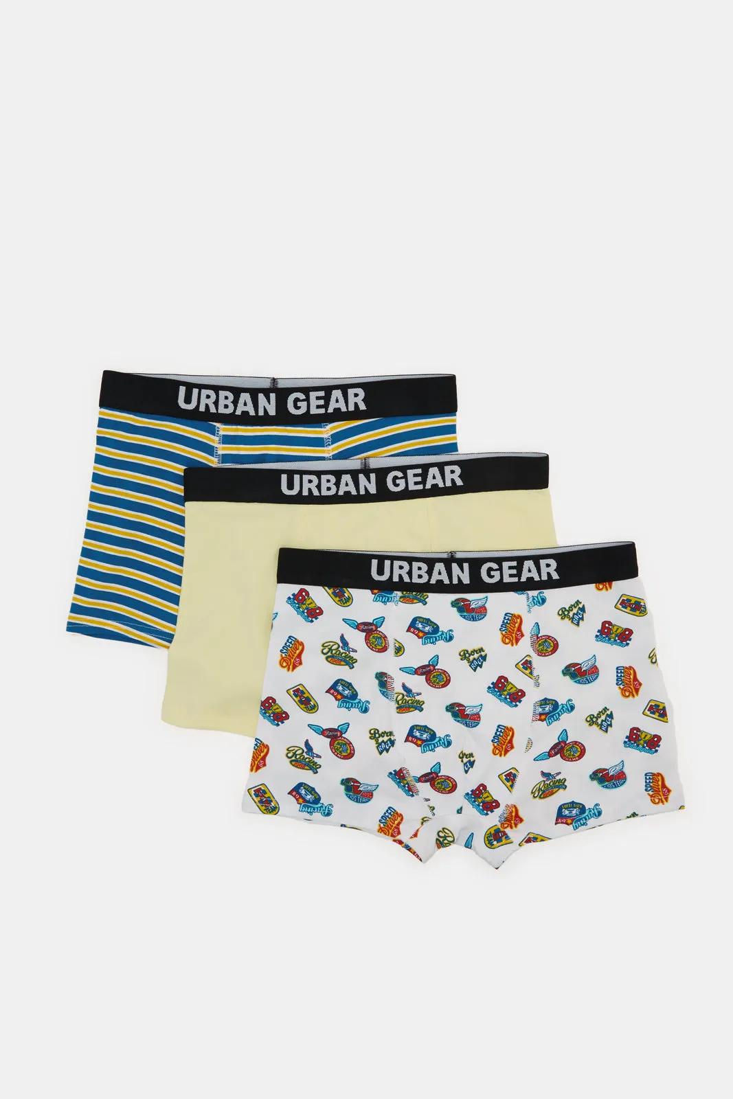 Senior Boys Assorted Striped Boxer Brief Set (Pack of 3)