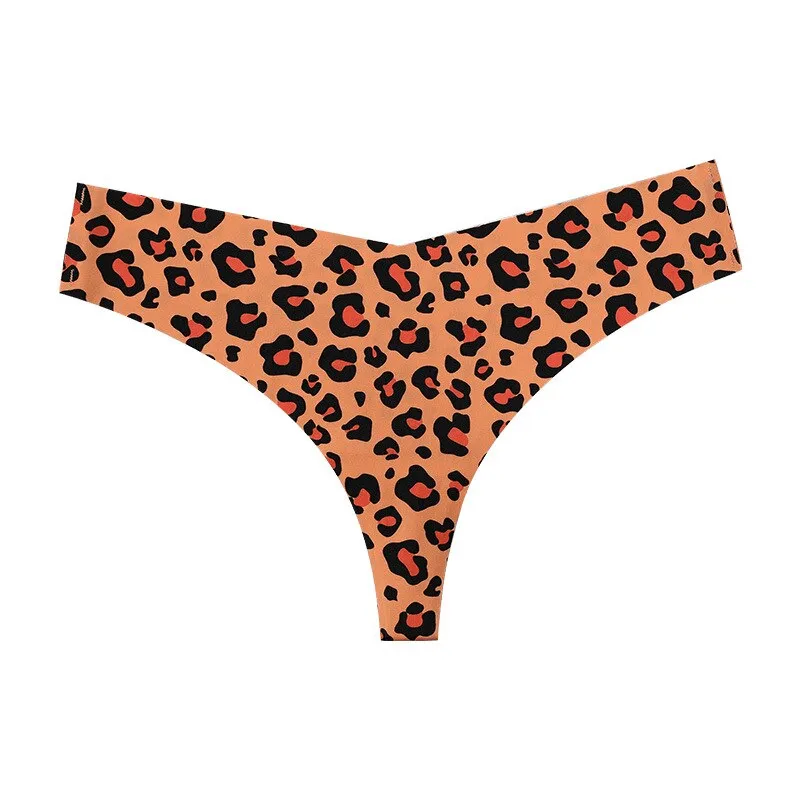 Sexy Leopard Print T-Back T-Shaped Panties / Seamless Underwear - SF0869