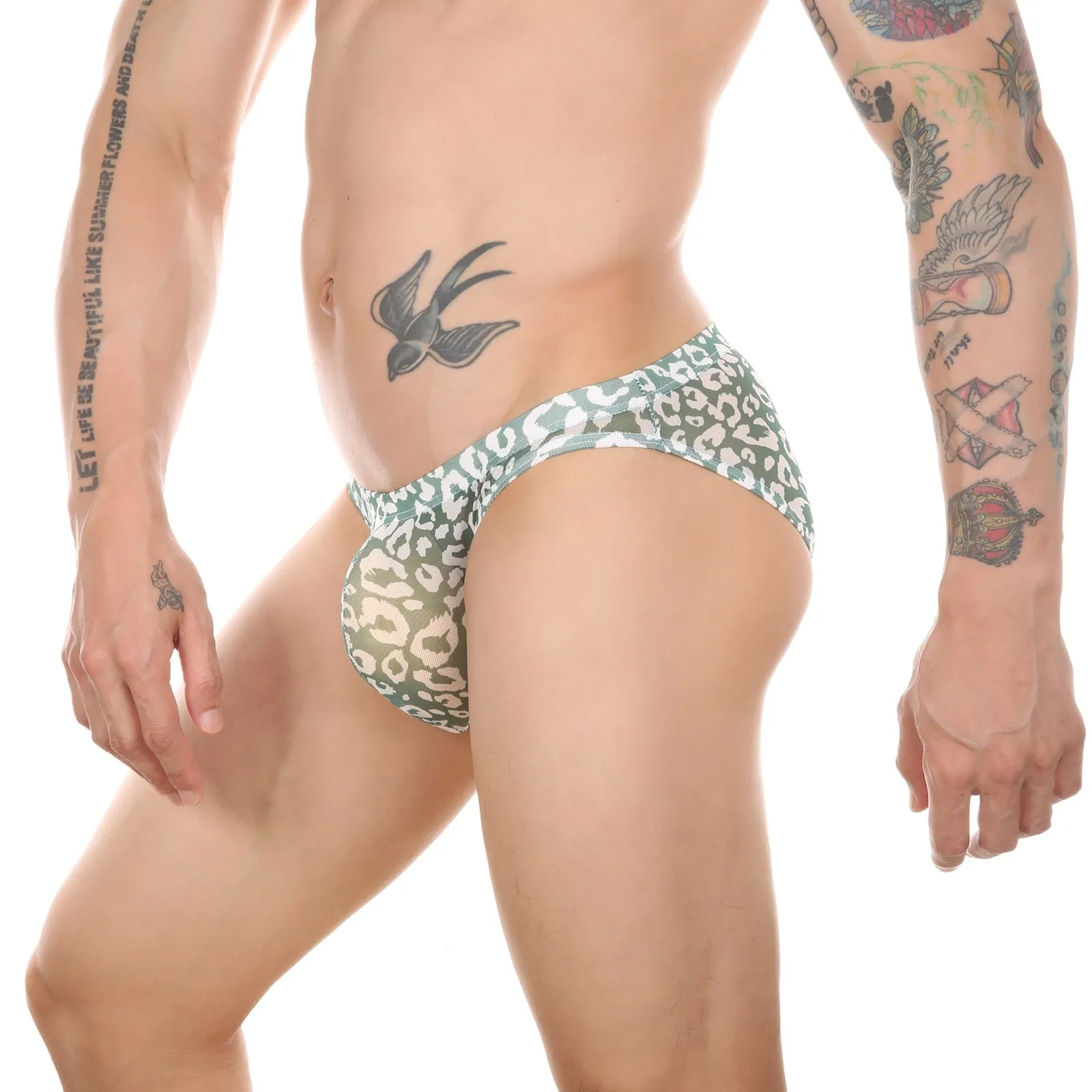 SHEER Leopard Bikini Briefs