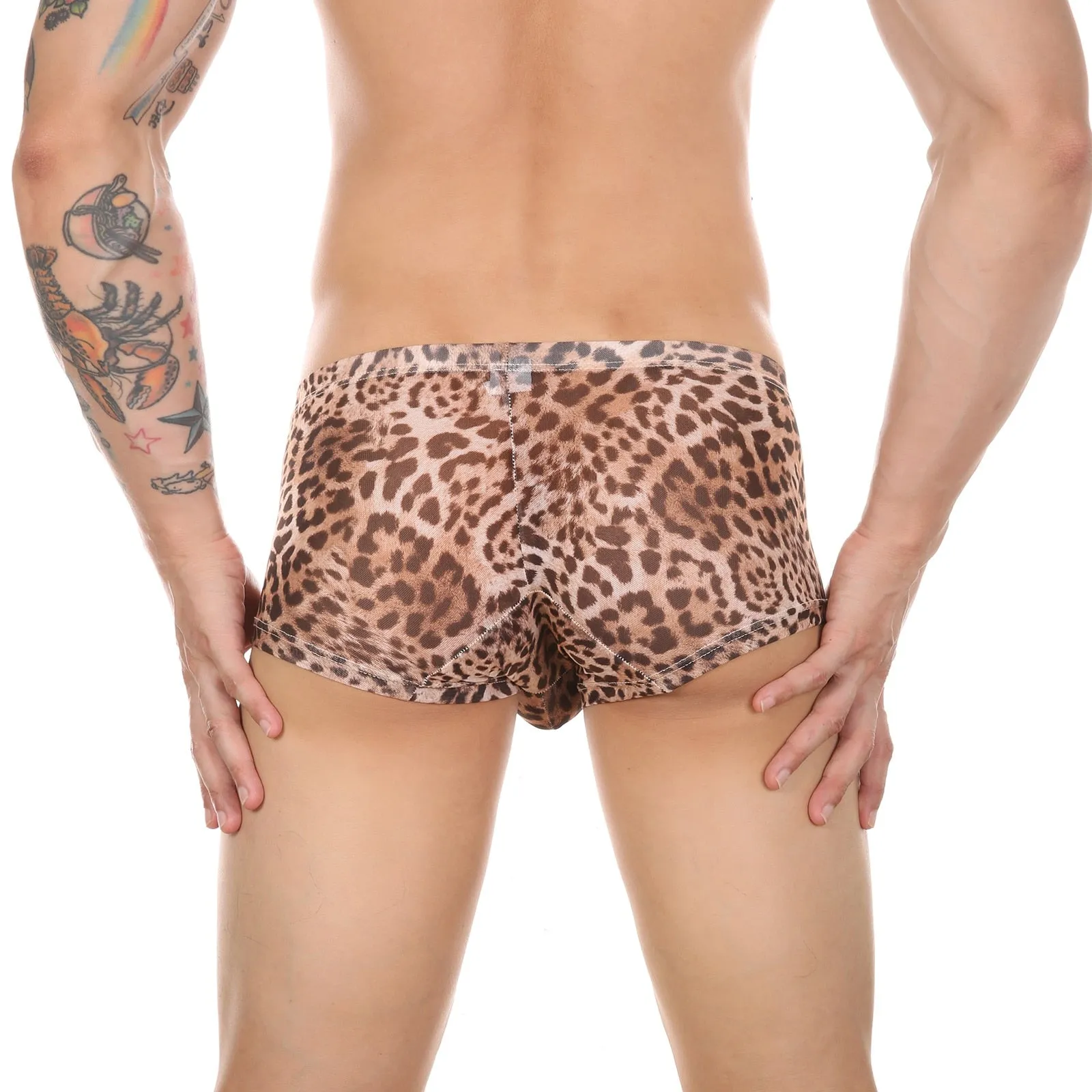 SHEER Leopard Briefs