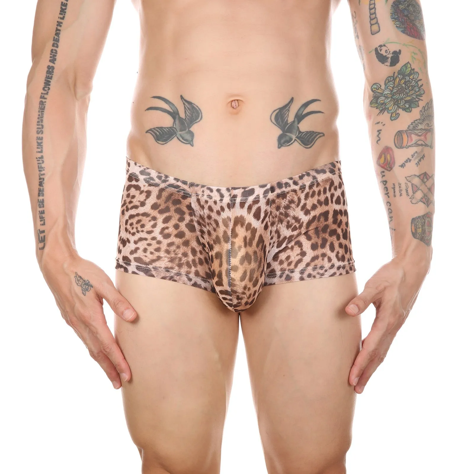 SHEER Leopard Briefs