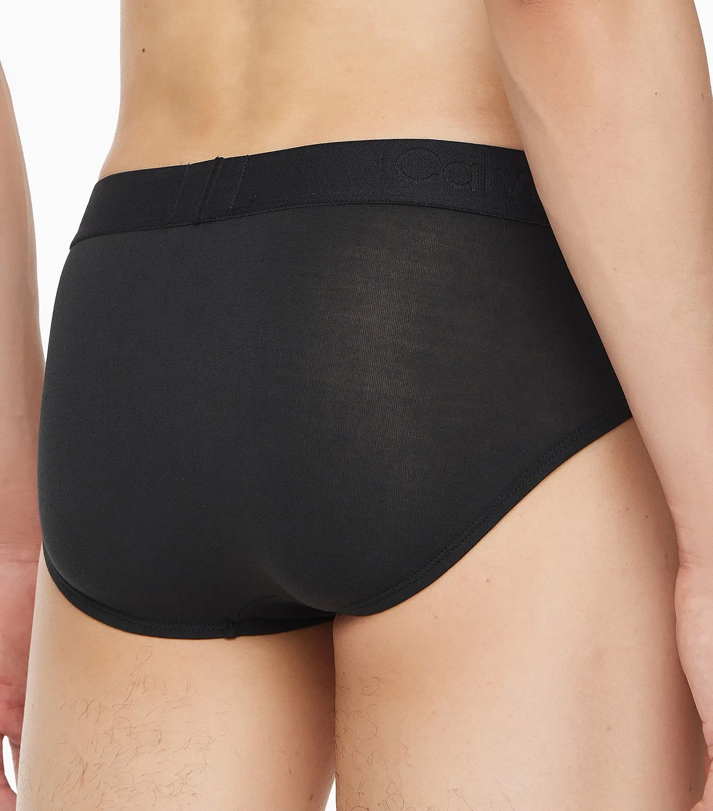 Silk Knit Hipster Briefs Black