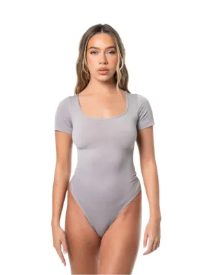 Square Neck Thong Bodysuit