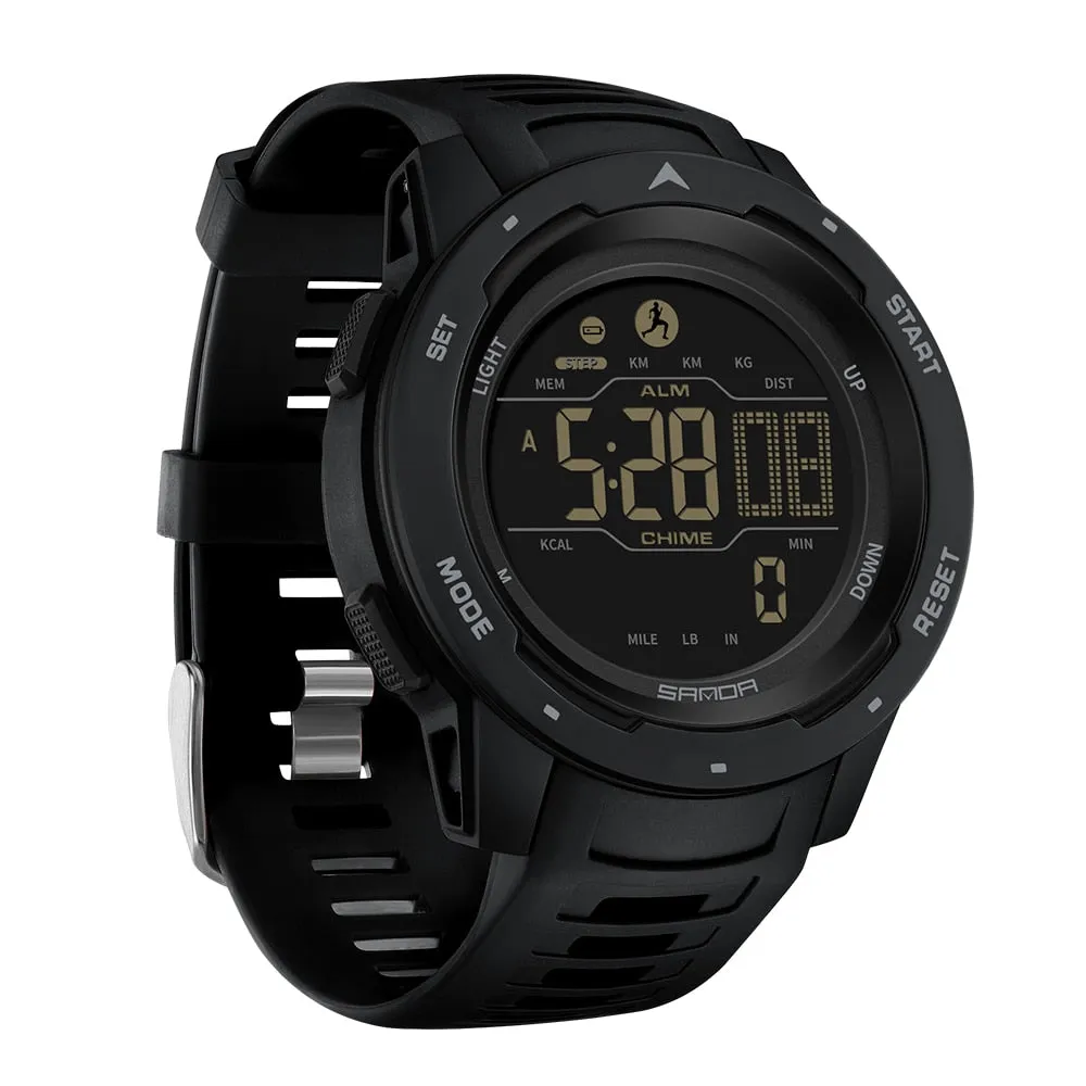 Waterproof Military Pedometer Digital Watch