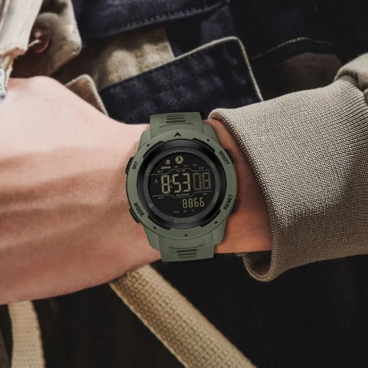 Waterproof Military Pedometer Digital Watch