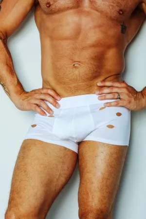 White Boxer Briefs with Holes by WE ARE SPASTOR - Optimized Design