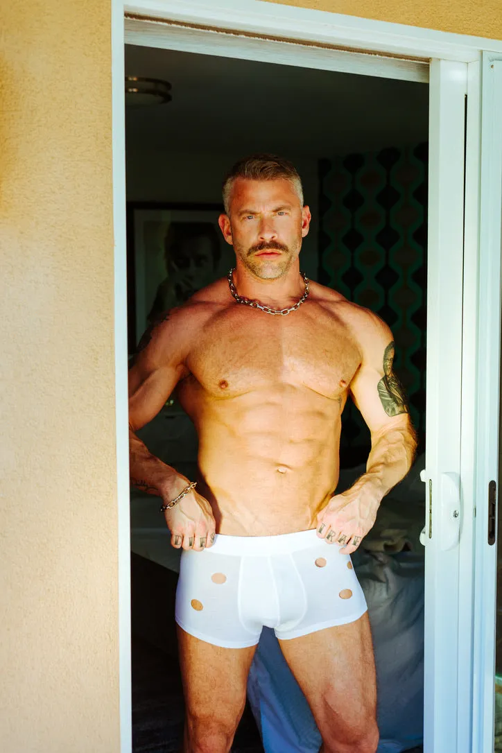 White Boxer Briefs with Holes by WE ARE SPASTOR - Optimized Design