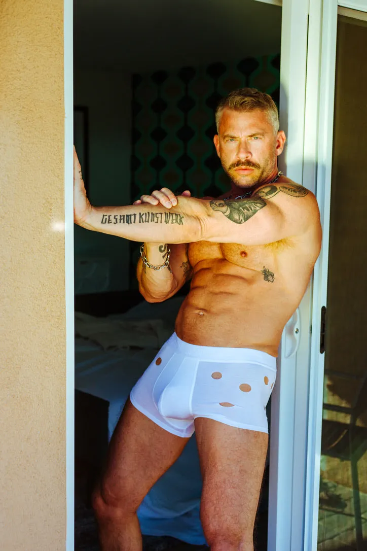 White Boxer Briefs with Holes by WE ARE SPASTOR - Optimized Design